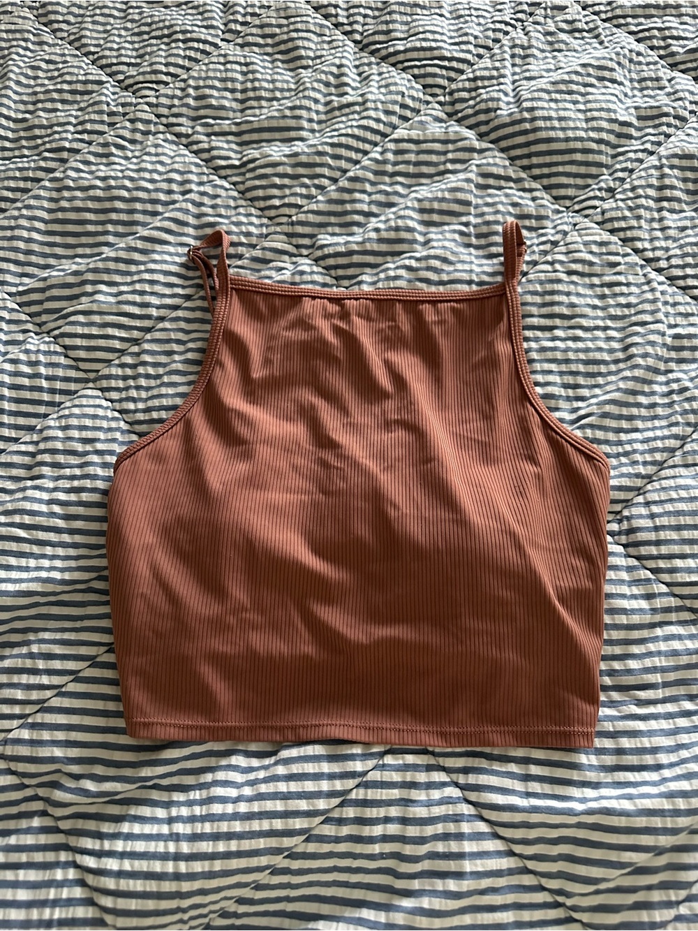 Kortni Jeane Medium Ribbed Dusty Rose Squared Up Top